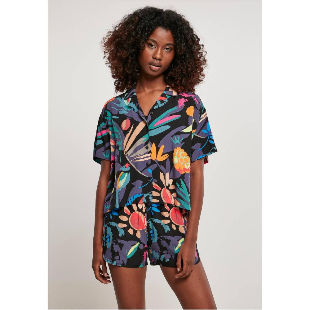 Urban Classics - Viscose Resort Blouse - Black